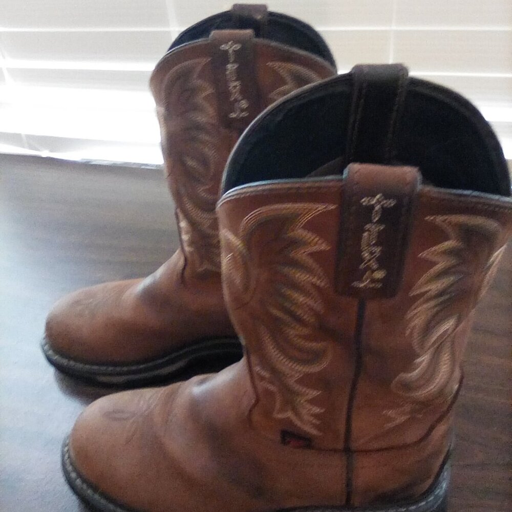 Mens Tony Lama Brown TLX Western Boots (TW1019) SZ 8EE - Picture 2 of 11